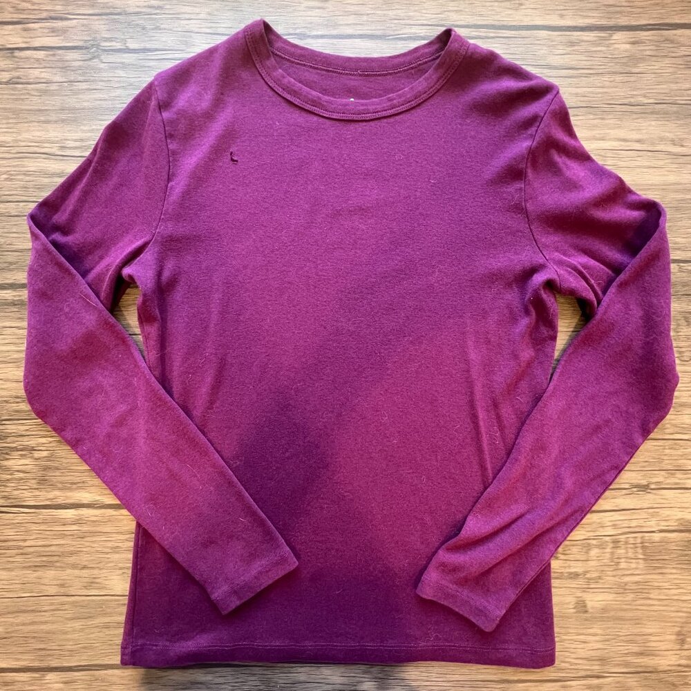 A New Day Purple Long Sleeve Tee, Size Small